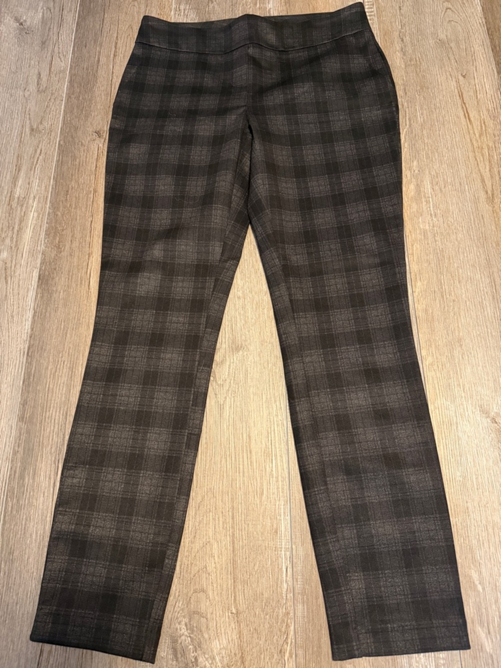 Hilary Radley Black Checkered Pants
